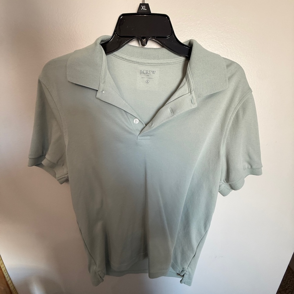 J. Crew Men's Light Green Polo Shirt